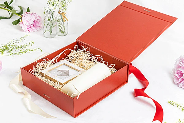 Luxury Rigid Magnetic Closure Gift Box With Dual Ribbons Luxury Rigid Magnetic Closure Gift Box With Dual Ribbons