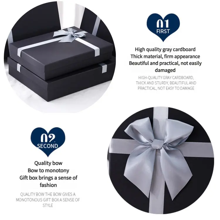 Rectangular Black Gift Box With Lid